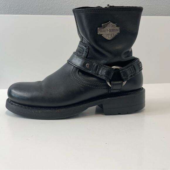 Harley-Davidson Mens Scout Black 7-Inch Leather Boots  8.5  8 1/2 - Picture 9 of 15